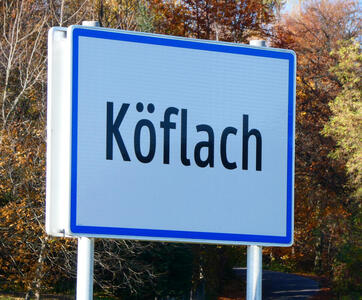 Road sign reading Köflach