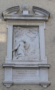 Reliefwork dedicated to St. Francis; dated 1617