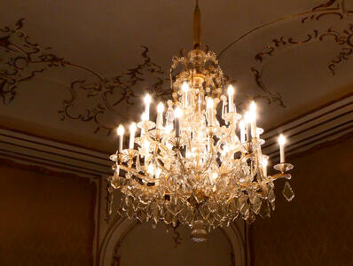 Large crystal chandelier