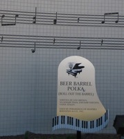 closeup of sheet music for Beer Barrel Polka