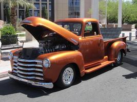 Burnt orange pickup truck