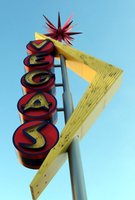 Vegas with arrow; neon
