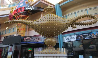 Gold lamp from Aladdin casino/hotel, incandescent bulbs
