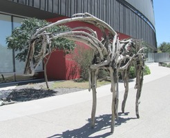 horse-like animal made of petrified wood (or driftwood)