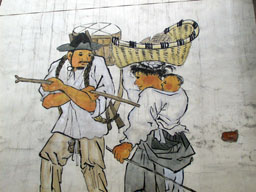 Wall painting in P'imat-Gol (closeup) 