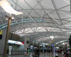 Inside the airport