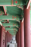 Painted roof beams