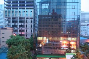 View outside hotel window
