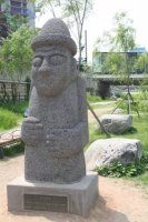 Statue on riverwalk