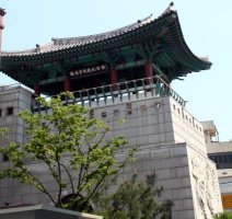 Shrine on top of a church in Daegu