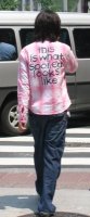 One of the more interesting shirts the young people wear.
