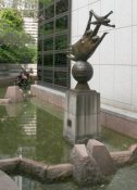 Statuary outside bank