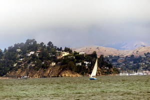 Sailboat on bay