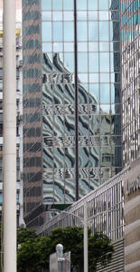 curved reflection of building