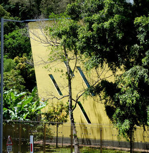 trapezoidal building