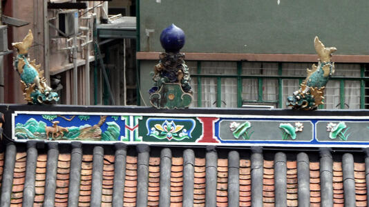 chinese roof closeup