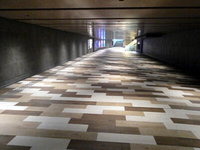 brown wood tilework
