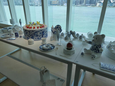 porcelain cake lollipop and teddy bear