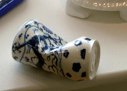 porcelain crushed soda can