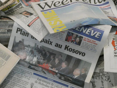 closeup of newspaper