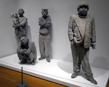 four ordinary people, woman is holding a baby