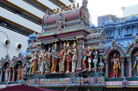 various gods and people