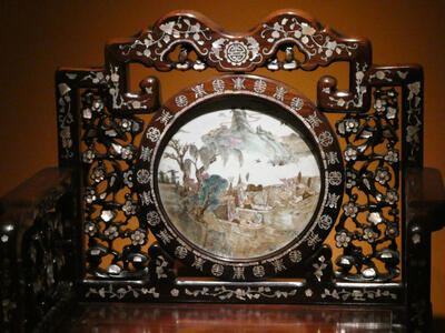 closeup of chair back