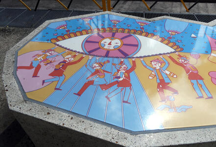painted bench