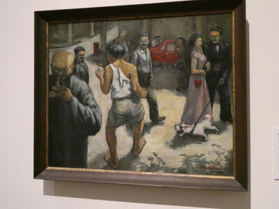 street scene painting