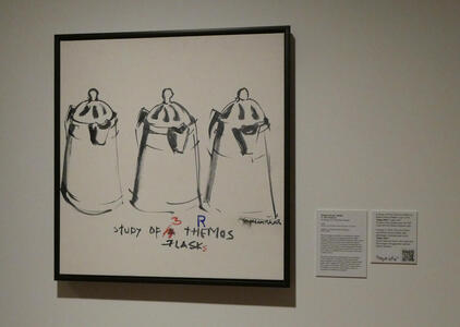 sketch for study of 3 thermos flasks