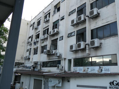 dilapidated back of building
