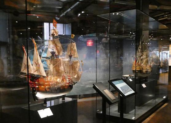 Models of multi-masted sailing ships