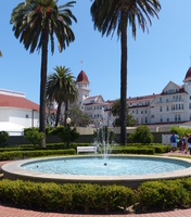 Coronado hotel in background