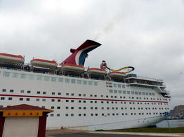 Stern area exterior of cruise ship