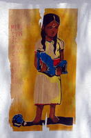 Painting on post near museum