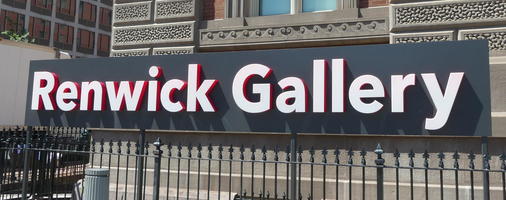 Sign outside Renwick Gallery