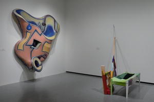 Two abstract sculptures
