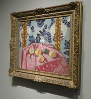 Still life with apples on pink tablecloth by Matisse