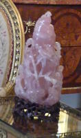 small pnk glass sculpture