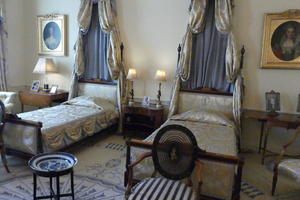 Bedroom with two separate smaller beds