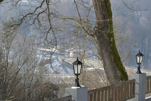 View showing bridge over Isar river