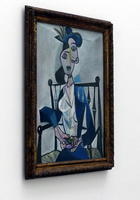 Abstract of seated woman
