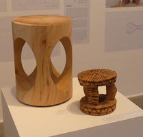 Wooden seats from Burkina Faso