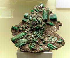 green crystals in stone