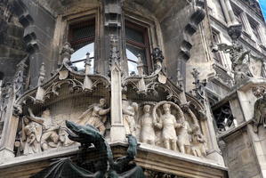 Statuary at front of church