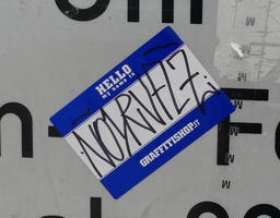 Sticker “My name is” from graffittishop.it