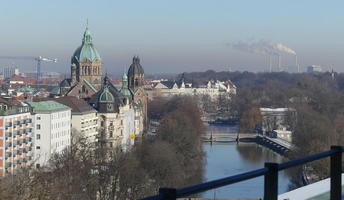 View of Munich from 6th floor of museum