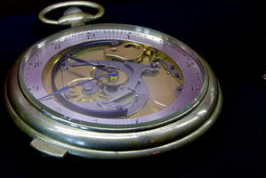 Closeup interior watch showing workings