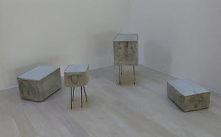 sheep painted on blocks