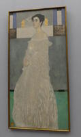 Lady in white dress